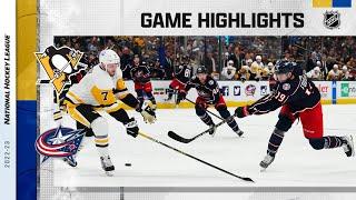Penguins @ Blue Jackets 4/13 | NHL Highlights 2023