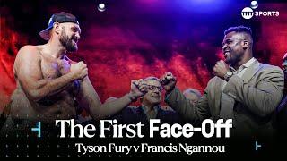 Tyson Fury and Francis Ngannou face off for the first time | Battle of the Baddest | #FuryNgannou