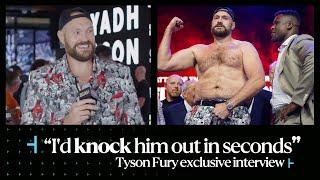 "I'd knock him out in seconds" Tyson Fury talks boxing fight with Francis Ngannou and MMA rematch