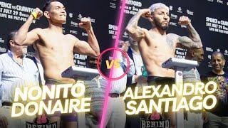 Donaire VS Santiago OFFICIAL weigh in & face off | Spence VS Crawford Undercard