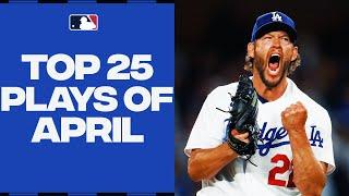 Top 25 Plays of the Month! (Renfroe's RIDICULOUS catch, Arraez's cycle, Kershaw's 200th win & MORE!)