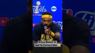 "I’m 6’4" by the way" - Bruce Brown Jr. Corrects The Reporter!  | #Shorts