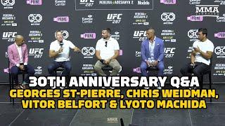 UFC 287 Legends Q&A w/ Georges St-Pierre, Chris Weidman, Vitor Belfort, Lyoto Machida