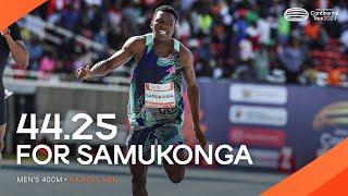 Samukonga storms to 400m meeting record | Continental Tour Gold 2023