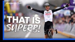 Tadej Pogačar Takes Spectacular Solo Victory In The Tour Of Flanders 2023 | Eurosport