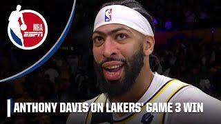 Anthony Davis says Lakers’ energy set the tone in Game 3 win vs. Grizzlies | NBA on ESPN