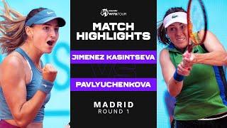 Victoria Jimenez Kasintseva vs Anastasia Pavlyuchenkova | 2023 Madrid Round 1 | WTA Match Highlights