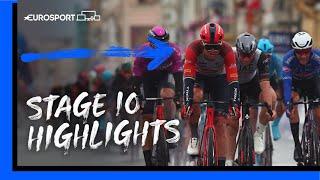 Another Eventful & Wet Day On Stage 10! | Giro d’Italia Highlights | Eurosport