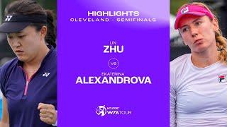 Lin Zhu vs. Ekaterina Alexandrova | 2023 Cleveland Semifinal | WTA Match Highlights
