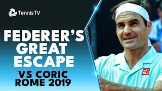 Roger Federer's Great Escape vs Borna Coric  | Rome 2019 Extended Highlights