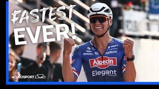 Mathieu van der Poel Claims The Fastest Ever Paris-Roubaix | Eurosport