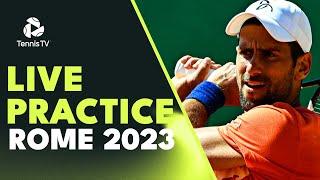 LIVE PRACTICE STREAM: Novak Djokovic & Jannik Sinner Practice Together in Rome!