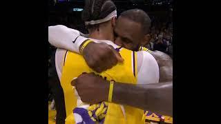 LeBron & AD embrace as Lakers advance
