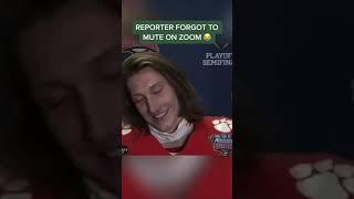 This reporter wasn’t muted and said Trevor Lawrence needs to shave his mustache  #shorts