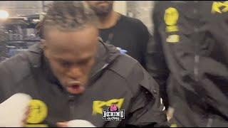WATCH KSI WARM UP BACK STAGE BEFORE HIS FIGHT WITH JOE FOURNIER!