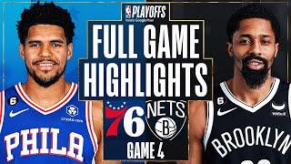 #3 76ERS at #6 NETS | FULL GAME 4 HIGHLIGHTS | April 22, 2023