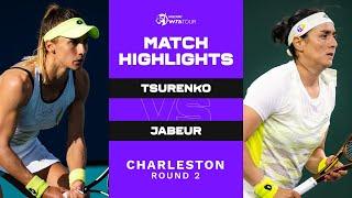 Lesia Tsurenko vs. Ons Jabeur | 2023 Charleston Round 2 | WTA Match Highlights