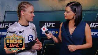 Valentina Shevchenko reacts to the 10-8 round in her draw vs. Alexa Grasso at Noche UFC | ESPN MMA