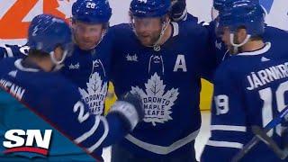 Morgan Rielly Buries Point-Shot Wrister Through Traffic To Bring Maple Leafs Within One