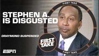 Stephen A. Smith admits he’s DISGUSTED with Draymond Green’s suspension   | First Take
