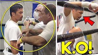 *LEAKED* MANNY PACQUIAO MOMENTS BEFORE LOSS IN SPARRING SESSION ~UNRELEASED VIDEO FOOTAGE~