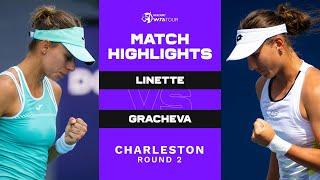 Magda Linette vs. Varvara Gracheva | 2023 Charleston Round 2 | WTA Match Highlights
