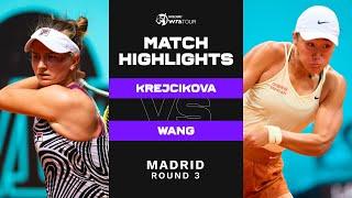 Barbora Krejcikova vs. Wang Xiyu | 2023 Madrid Round 3 | WTA Match Highlights