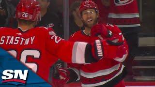Hurricanes' Stastny Opens Up The Scoring With Sneaky Redirection Off Slavin's One-Timer