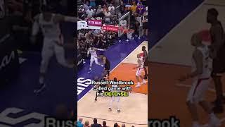 Russell Westbrook with the CLUTCH defensive stop on Devin Booker  #shorts
