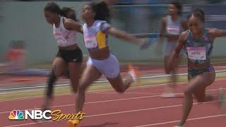 AMAZING 3-way finish decides women's 4x100 in Bermuda | NBC Sports