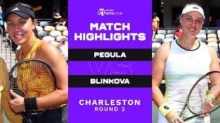 Jessica Pegula vs. Anna Blinkova | 2023 Charleston Round 2 | WTA Match Highlights