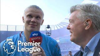 Erling Haaland at loss for words after first Premier League title | NBC Sports