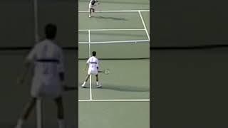 Muster CHASES Henman off the court!