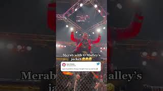 Merab hopped on the cage #UFC288  (via Nina Marie Daniele/TT)