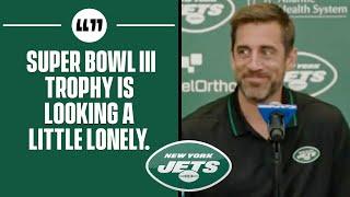 New York Jets introduce QB Aaron Rodgers after historic trade  | CBS Sports
