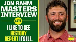 Jon Rahm At A Loss For Words After Winning The 2023 Masters I CBS Sports