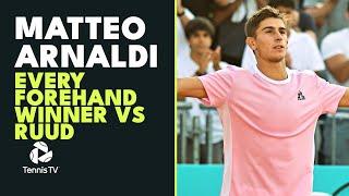 Matteo Arnaldi EVERY Forehand Winner vs Ruud! | Madrid 2023