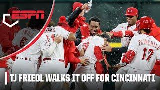 TJ Friedl knocks WALK OFF SINGLE as Reds come back from down 5-1  | MLB on ESPN