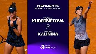 Veronika Kudermetova vs. Anhelina Kalinina | 2023 Rome Semifinal | WTA Match Highlights