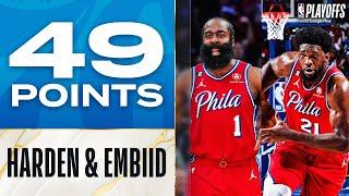 Joel Embiid (26 PTS) & James Harden (23 PTS) Combine for 49 Points In 76ERS Game 1 W! #PLAYOFFMODE