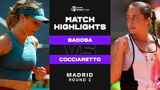 Paula Badosa vs. Elisabetta Cocciaretto | 2023 Madrid Round 2 | WTA Match Highlights