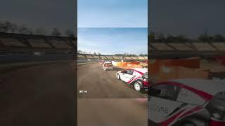 Drone chases a train of Rallycross cars #short