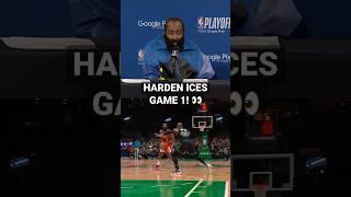 "This is what I work on everyday" - James Harden On His CLUTCH Game 1 Step-Back 3!  | #Shorts