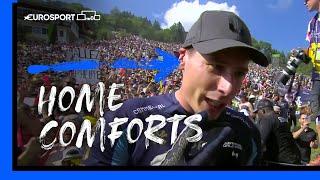 Benoit Coulanges Reacts After Home Victory In Portes du Soleil | UCI Mountain Bike World Series