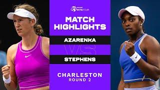 Victoria Azarenka vs. Sloane Stephens | 2023 Charleston Round 2 | WTA Match Highlights