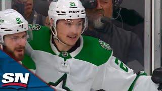 Stars' Robertson Tucks It Top Cheddar Off Fortuitous Rebound To Give Dallas The Lead