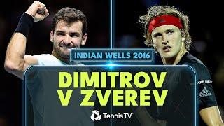 When Grigor Dimitrov Faced Alexander Zverev At Indian Wells In 2016! | Indian Wells Highlights